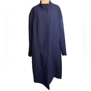 Lands’ End Cobalt Blue Full Length Wool Blend Coat Size 18R